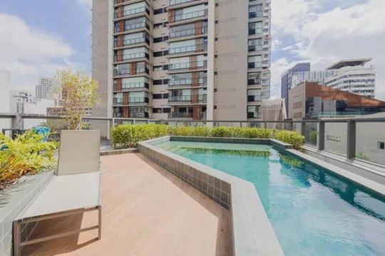 Área externa de apartamento para alugar com 1 quarto, 34m² em Pinheiros, São Paulo