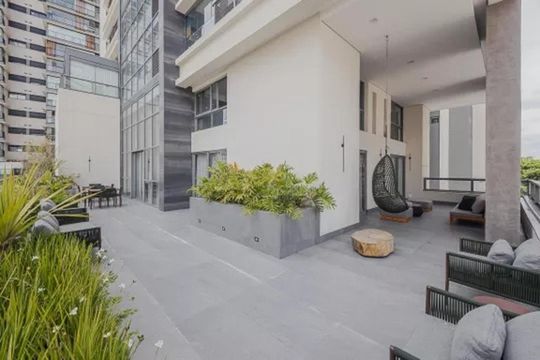 Área externa de apartamento para alugar com 1 quarto, 34m² em Pinheiros, São Paulo