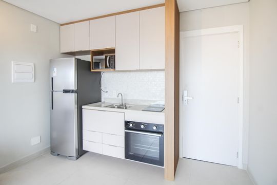 Cozinha de kitnet/studio para alugar com 1 quarto, 30m² em Belenzinho, São Paulo