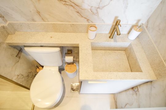 Banheiro de kitnet/studio para alugar com 1 quarto, 30m² em Belenzinho, São Paulo