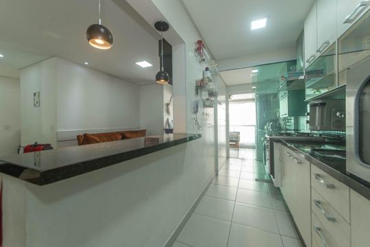 Cozinha de apartamento à venda com 2 quartos, 75m² em Barcelona, São Caetano do Sul