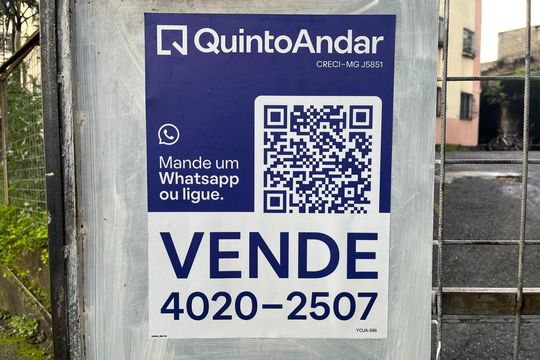 Plaquinha Instalada de apartamento à venda com 2 quartos, 44m² em Jaqueline, Belo Horizonte