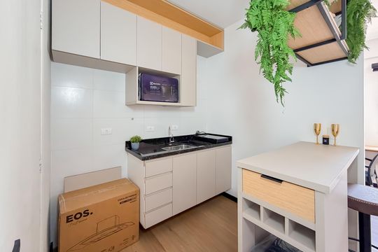 Cozinha de kitnet/studio à venda com 1 quarto, 25m² em Vila Mariana, São Paulo