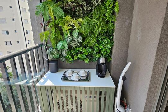 Varanda de apartamento à venda com 1 quarto, 25m² em Vila Guarani (Zona Sul), São Paulo
