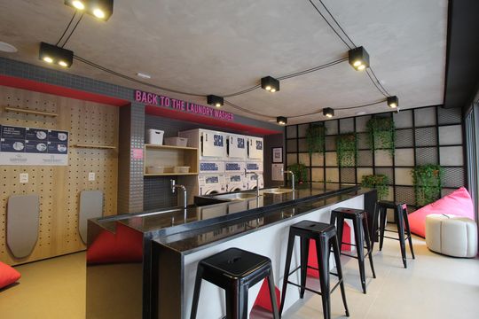 Área Comum - Lavanderia de kitnet/studio à venda com 1 quarto, 24m² em Vila Olímpia, São Paulo