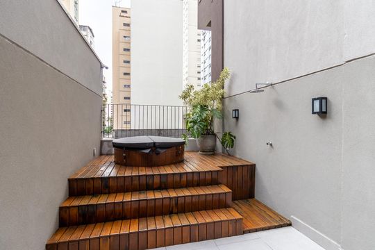 Área externa de apartamento à venda com 1 quarto, 20m² em Jardim Paulista, São Paulo