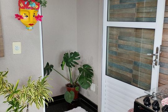 Cozinha de apartamento à venda com 2 quartos, 44m² em Cidade São Jorge, Santo André