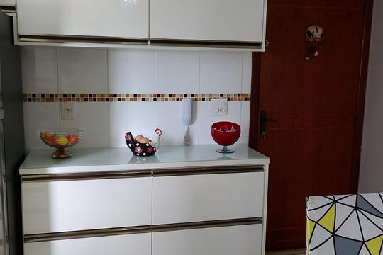Cozinha de apartamento à venda com 2 quartos, 44m² em Cidade São Jorge, Santo André