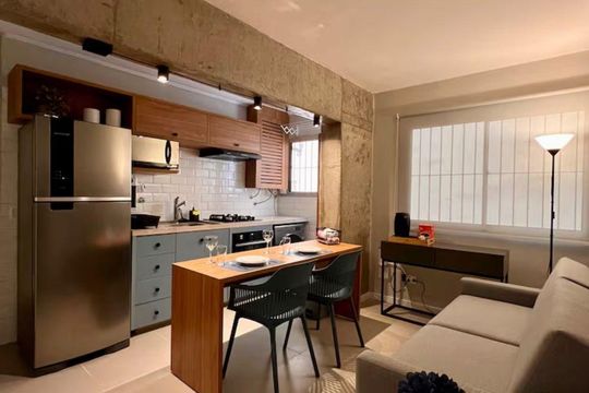 Sala/Cozinha de apartamento à venda com 1 quarto, 39m² em Consolação, São Paulo