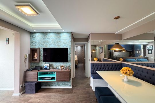 Sala de apartamento à venda com 2 quartos, 52m² em Jardim Olavo Bilac, São Bernardo do Campo