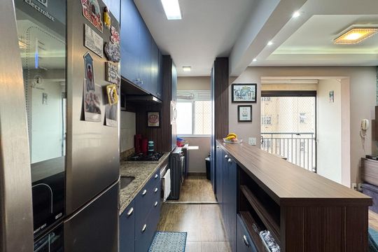 Cozinha de apartamento à venda com 2 quartos, 52m² em Jardim Olavo Bilac, São Bernardo do Campo