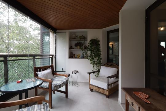 Varanda da Sala de apartamento à venda com 4 quartos, 246m² em Vila Andrade, São Paulo