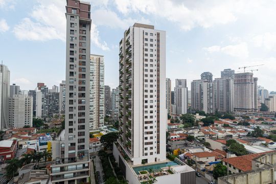 Vista da Varanda do Quarto de kitnet/studio à venda com 1 quarto, 25m² em Jardim das Acacias, São Paulo