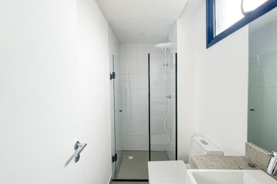 Banheiro de apartamento para alugar com 1 quarto, 34m² em Santana, São Paulo