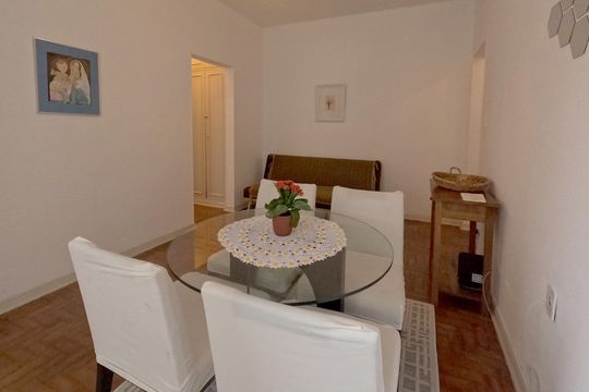 Sala de apartamento para alugar com 1 quarto, 45m² em Boqueirão, Santos