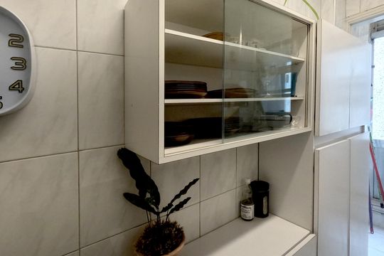 Cozinha de apartamento para alugar com 1 quarto, 45m² em Boqueirão, Santos