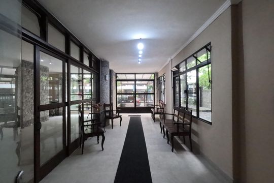 Área Comum - Hall de Entrada de apartamento para alugar com 1 quarto, 45m² em Boqueirão, Santos