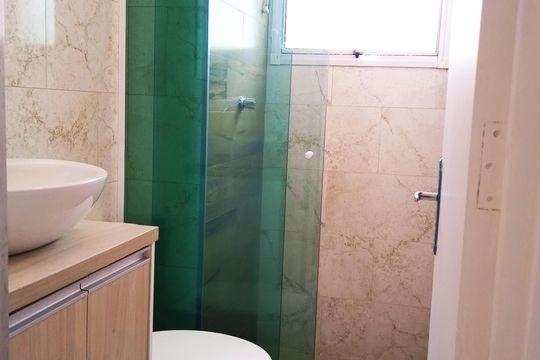 Banheiro de apartamento para alugar com 2 quartos, 48m² em Jardim Santa Terezinha (nova Veneza), Campinas