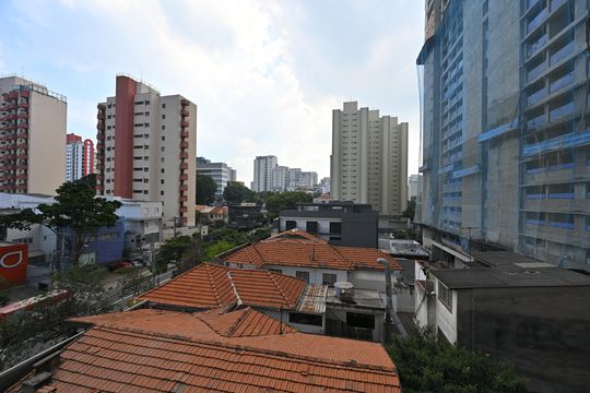 Vista da Varanda de kitnet/studio à venda com 1 quarto, 28m² em Vila Clementino, São Paulo