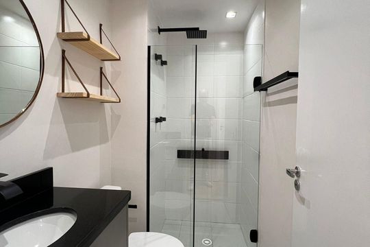 Banheiro de kitnet/studio à venda com 2 quartos, 37m² em Ipiranga, São Paulo