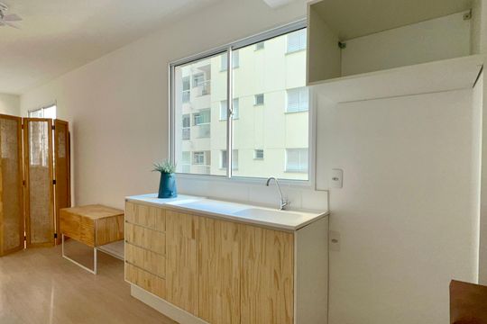 Cozinha de apartamento à venda com 1 quarto, 24m² em Jardim Paulista, São Paulo