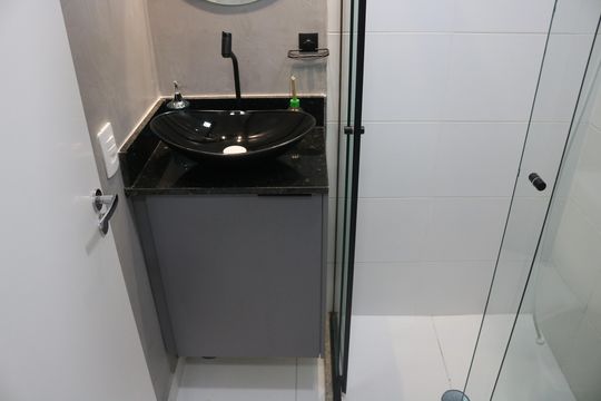 Banheiro de apartamento para alugar com 2 quartos, 34m² em Parque Industrial Tomas Edson, São Paulo