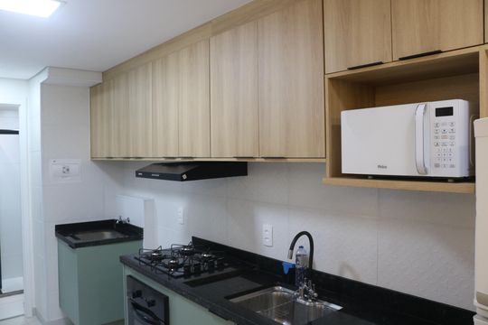 Cozinha de apartamento para alugar com 2 quartos, 34m² em Parque Industrial Tomas Edson, São Paulo