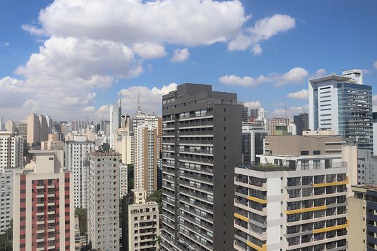 Vista da Varanda de kitnet/studio à venda com 1 quarto, 24m² em Bela Vista, São Paulo