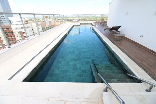 Área comum - Piscina de apartamento para alugar com 1 quarto, 45m² em Parque Residencial Aquarius, São José dos Campos