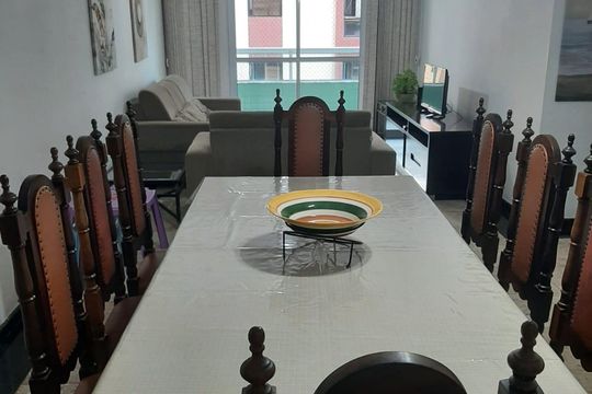 Sala de jantar de apartamento para alugar com 3 quartos, 190m² em Canto do Forte, Praia Grande