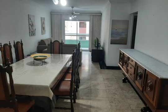Sala de apartamento para alugar com 3 quartos, 190m² em Canto do Forte, Praia Grande