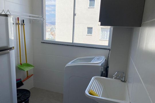 Área de serviço de apartamento para alugar com 2 quartos, 52m² em Palmares, Belo Horizonte