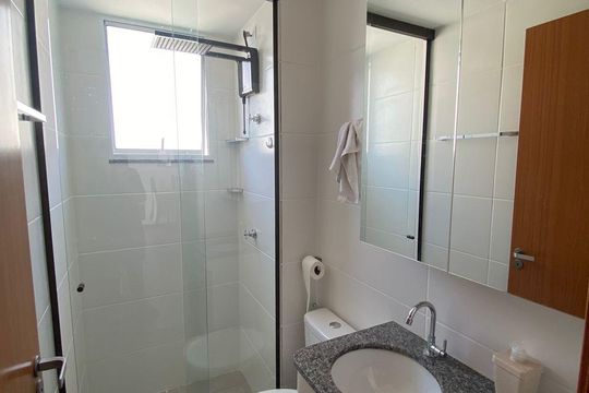 Banheiro de apartamento para alugar com 2 quartos, 52m² em Palmares, Belo Horizonte
