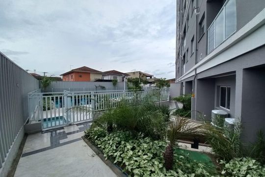 Piscina de apartamento para alugar com 1 quarto, 40m² em Catiapoã, São Vicente