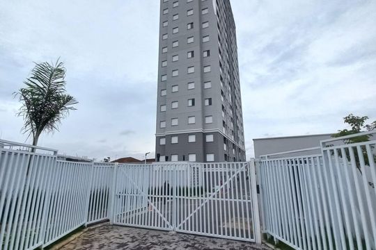 Fachada do Prédio de apartamento para alugar com 1 quarto, 40m² em Catiapoã, São Vicente