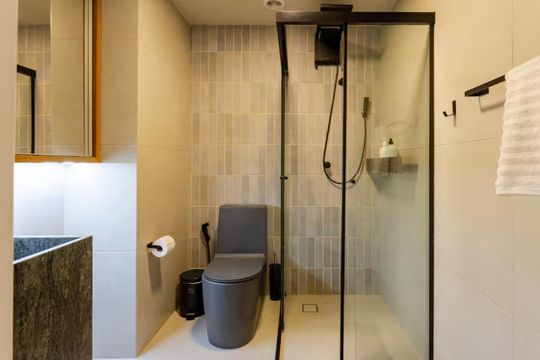 Banheiro de apartamento à venda com 1 quarto, 29m² em Barra Funda, São Paulo