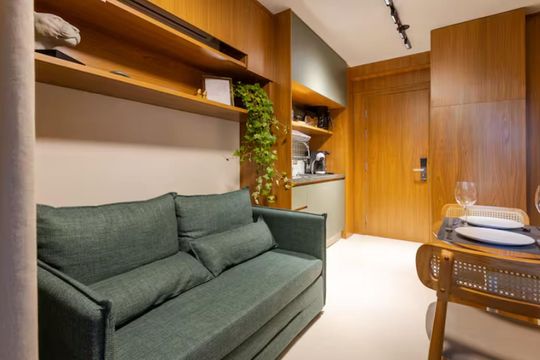 Sala de apartamento à venda com 1 quarto, 29m² em Barra Funda, São Paulo