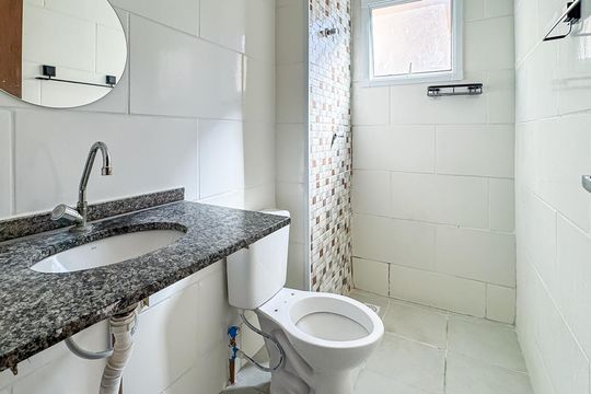 Banheiro de apartamento para alugar com 2 quartos, 44m² em Parque Campo Bonito, Indaiatuba