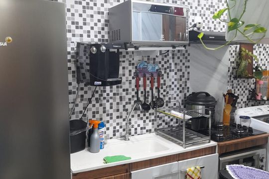 Cozinha de apartamento à venda com 2 quartos, 42m² em Vila Cristalia, São Paulo