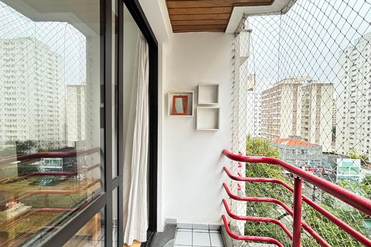 Varanda de apartamento à venda com 1 quarto, 35m² em Moema, São Paulo