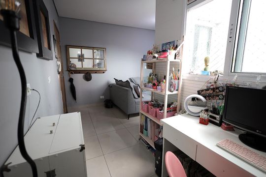Escritório de apartamento à venda com 2 quartos, 87m² em Parque Erasmo Assunção, Santo André