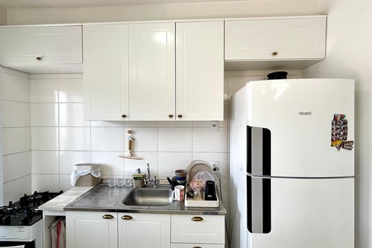 Cozinha de apartamento à venda com 1 quarto, 47m² em Vila Galvão, Guarulhos