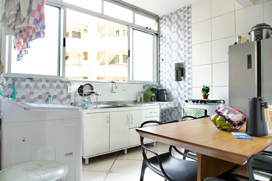 Cozinha e Área de Serviço de apartamento à venda com 3 quartos, 67m² em São Cristóvão, Belo Horizonte