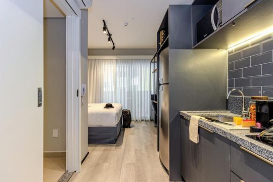 Cozinha de kitnet/studio à venda com 1 quarto, 27m² em Consolação, São Paulo