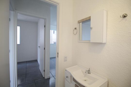 Banheiro de apartamento à venda com 2 quartos, 41m² em Mário Quintana, Porto Alegre