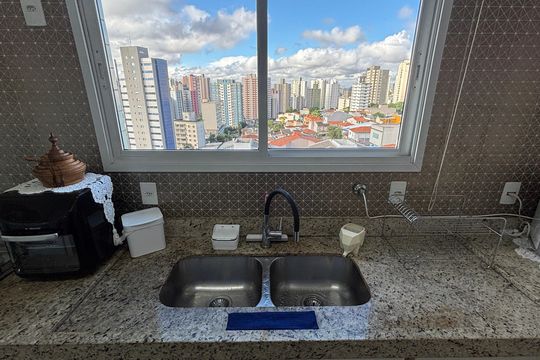 Cozinha de apartamento à venda com 2 quartos, 75m² em Jardim Bela Vista, Santo André