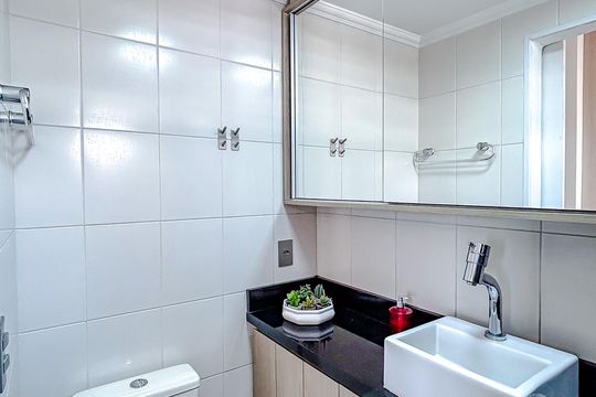 Banheiro da Suíte de apartamento à venda com 3 quartos, 85m² em Vila Santo Estevão, São Paulo