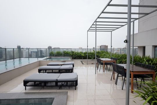 Área comum de kitnet/studio à venda com 1 quarto, 25m² em Santo Amaro, São Paulo