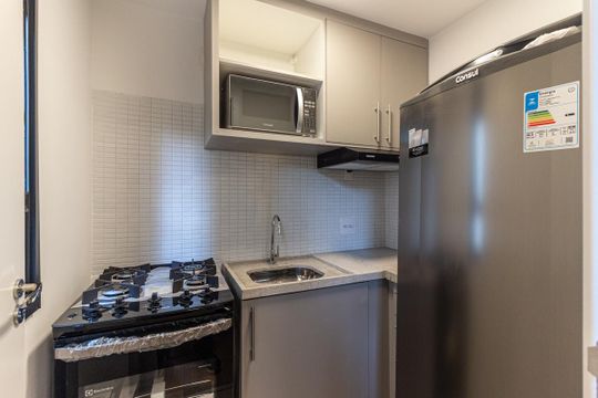 Cozinha de kitnet/studio à venda com 1 quarto, 25m² em Higienópolis, São Paulo