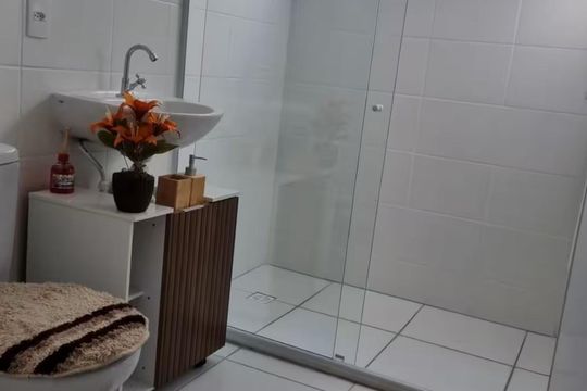 Banheiro de apartamento para alugar com 2 quartos, 48m² em Santa Cruz, Rio de Janeiro
